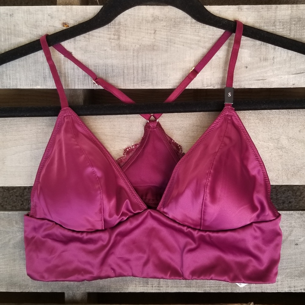 Victoria's Secret Satin Fuchsia Bralette